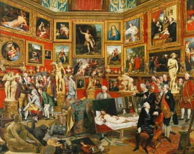 Tribuna van de Uffizi door Johan Joseph Zoffany